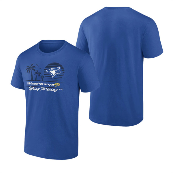 Men's Toronto Blue Jays Fanatics Branded Royal 2022 MLB Spring Training Grapefruit League Horizon Line T-Shirt