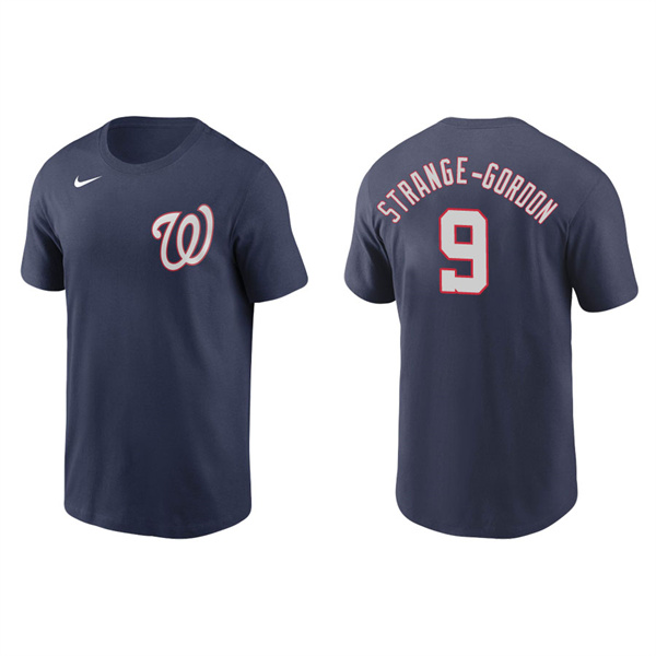 Men's Washington Nationals Dee Strange-Gordon Navy Name & Number Nike T-Shirt