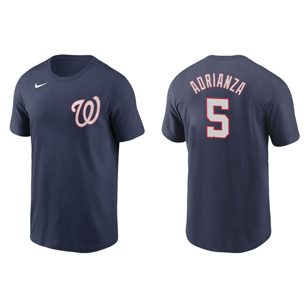 Men's Washington Nationals Ehire Adrianza Navy Name & Number Nike T-Shirt