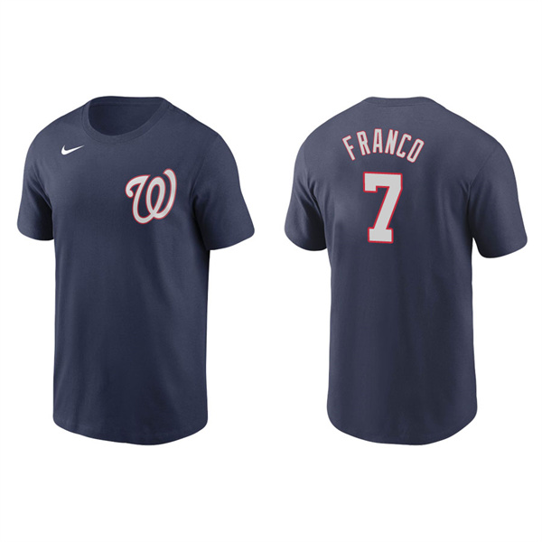 Men's Washington Nationals Maikel Franco Navy Name & Number Nike T-Shirt