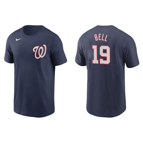Men's Washington Nationals Josh Bell Navy Name & Number Nike T-Shirt