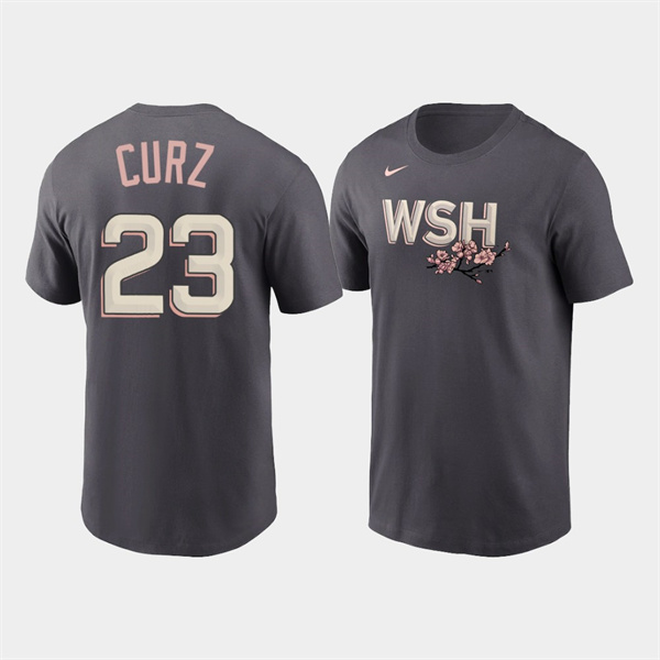 Washington Nationals #23 Nelson Cruz Name & Number Men's 2022 City Connect Gray T-Shirt