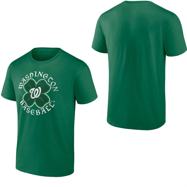 Men's Washington Nationals Fanatics Branded Kelly Green St. Patrick's Day Celtic T-Shirt