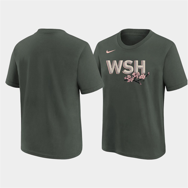 Washington Nationals 2022 City Connect Gray Youth Wordmark T-Shirt